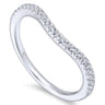 14K White Gold Matching Wedding Band - 0.19 ct