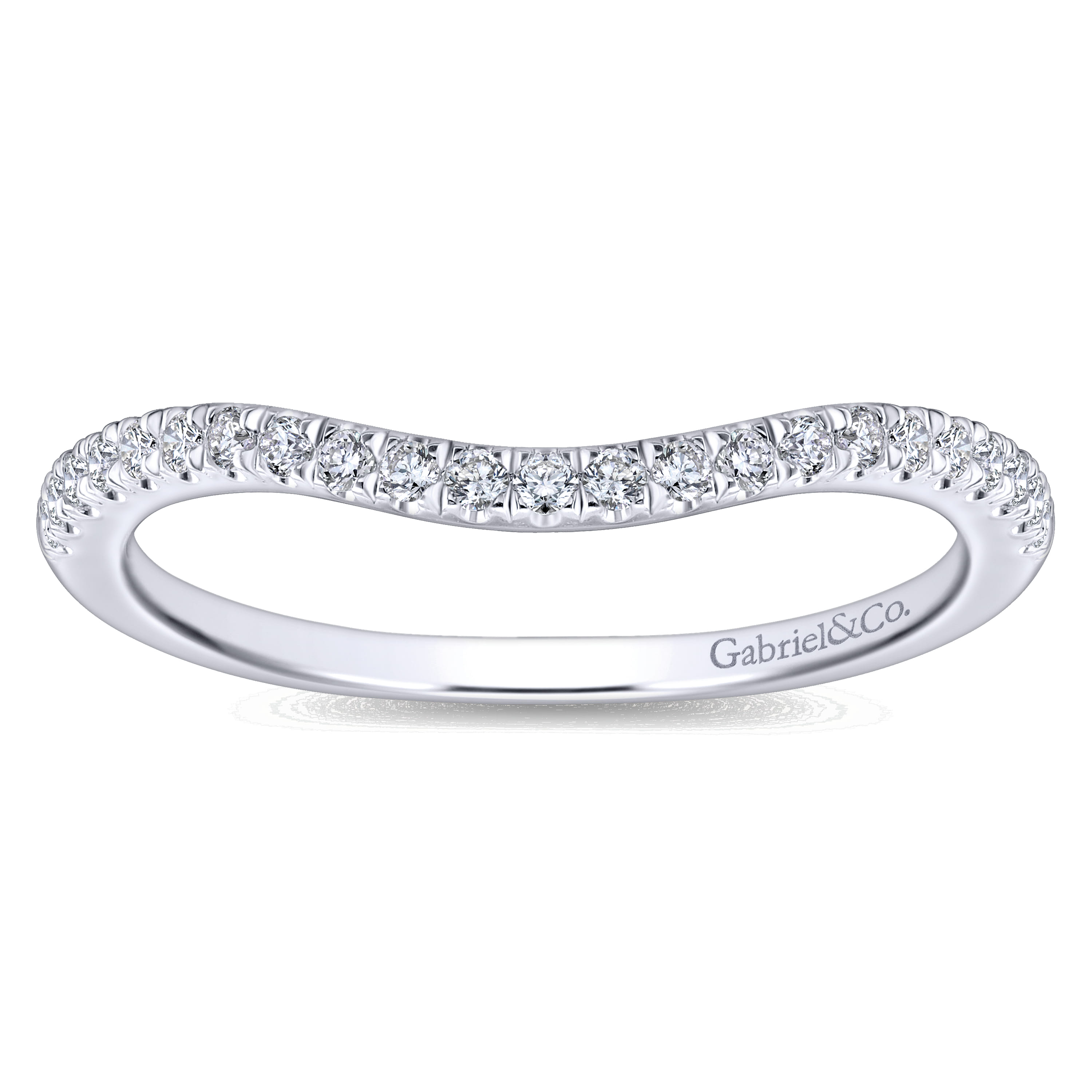 14K White Gold Matching Wedding Band - 0.19 ct - Shot 5