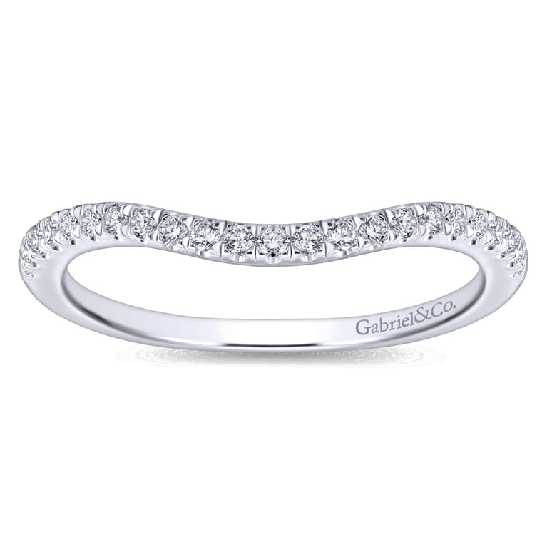 14K White Gold Matching Wedding Band - 0.19 ct - Shot 5