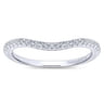 14K White Gold Matching Wedding Band - 0.19 ct