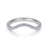 14K White Gold Matching Wedding Band - 0.16 ct