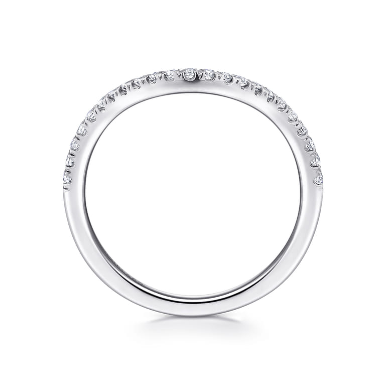 14K White Gold Matching Wedding Band - 0.16 ct - Shot 2