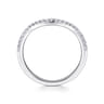 14K White Gold Matching Wedding Band - 0.16 ct