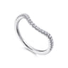 14K White Gold Matching Wedding Band - 0.16 ct