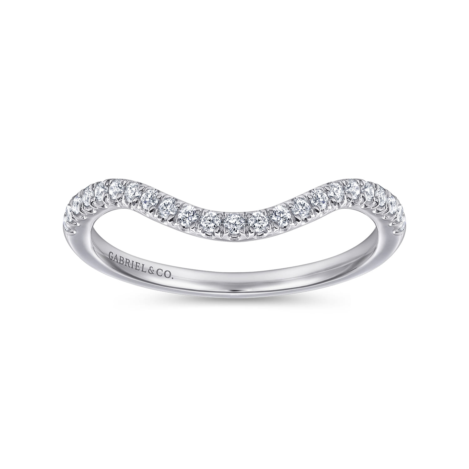 14K White Gold Matching Wedding Band - 0.16 ct - Shot 5
