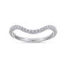 14K White Gold Matching Wedding Band - 0.16 ct