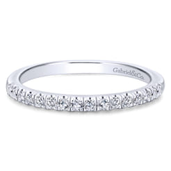 14K White Gold Matching Wedding Band