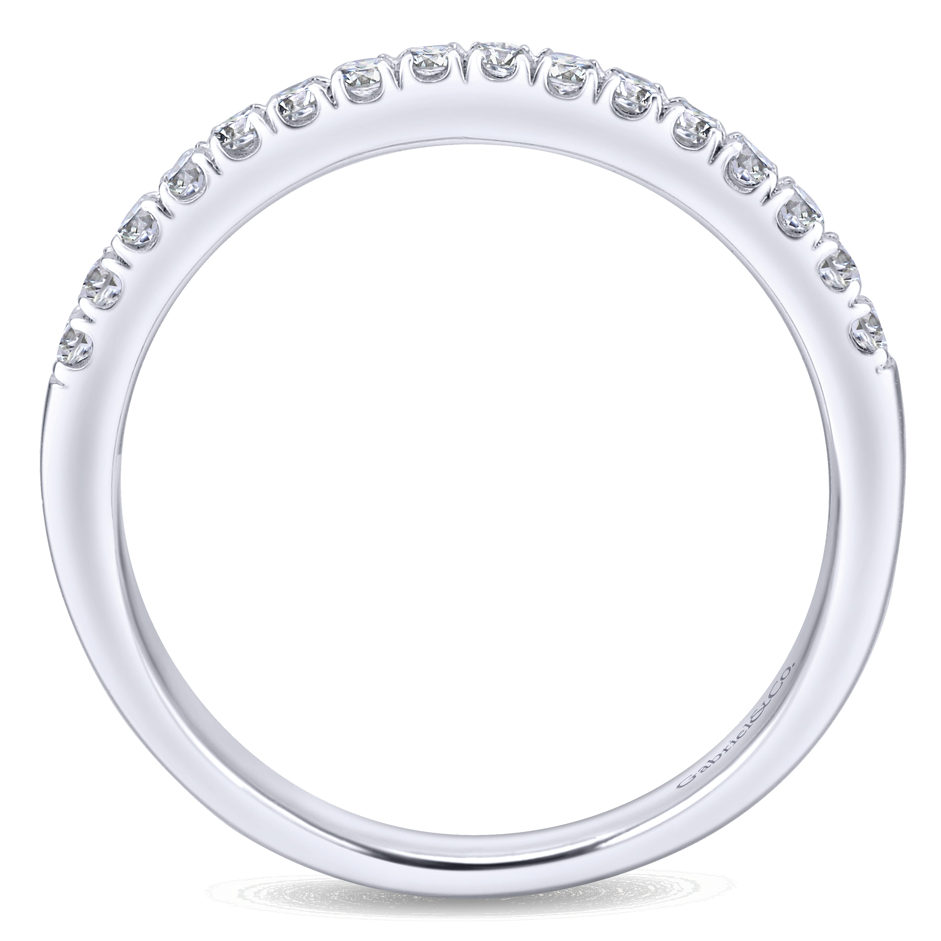 14K White Gold Matching Wedding Band - 0.2 ct - Shot 2