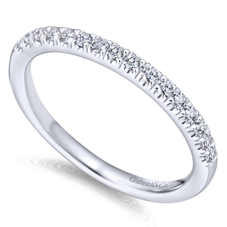 14K White Gold Matching Wedding Band - 0.2 ct - Shot 3