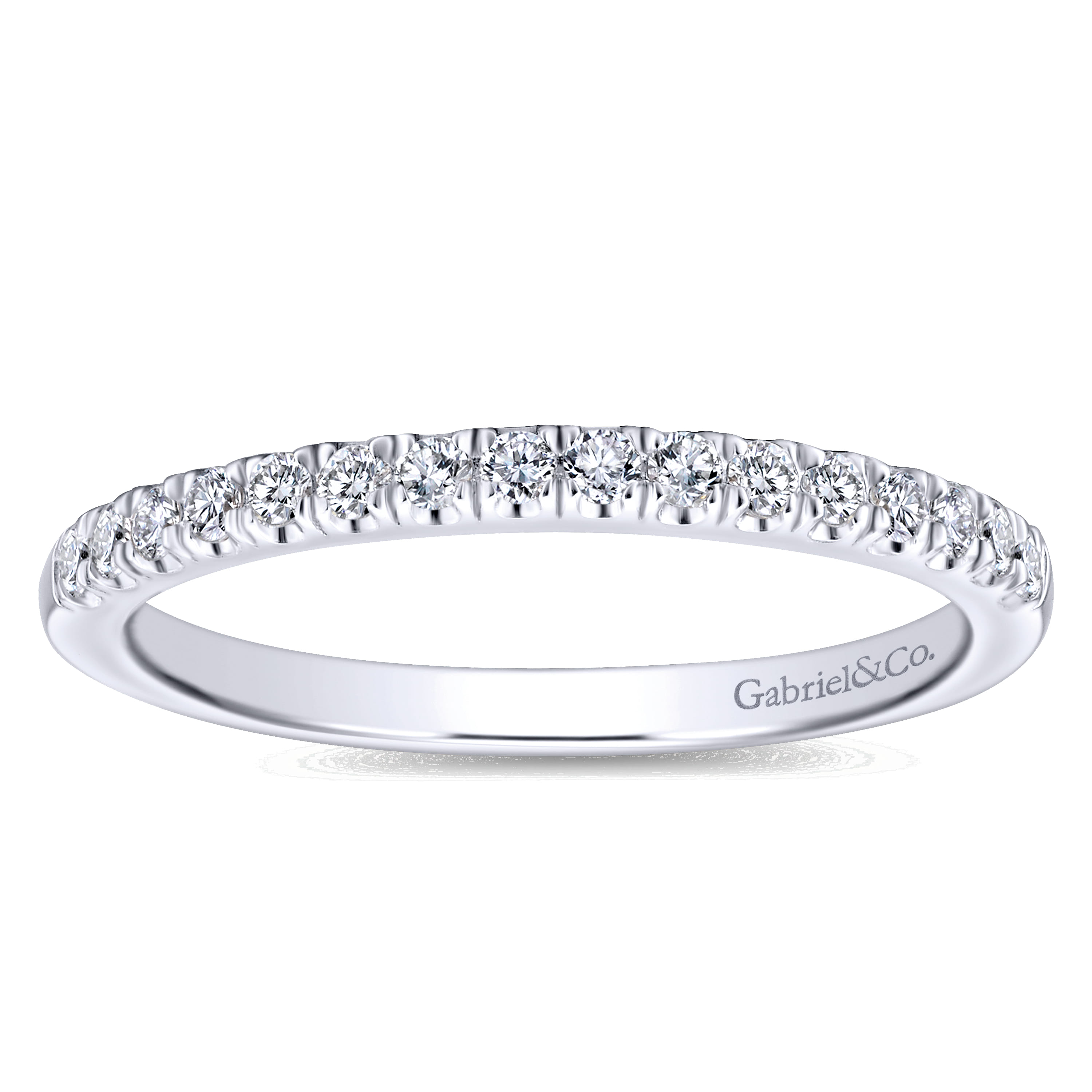 14K White Gold Matching Wedding Band - 0.2 ct - Shot 5