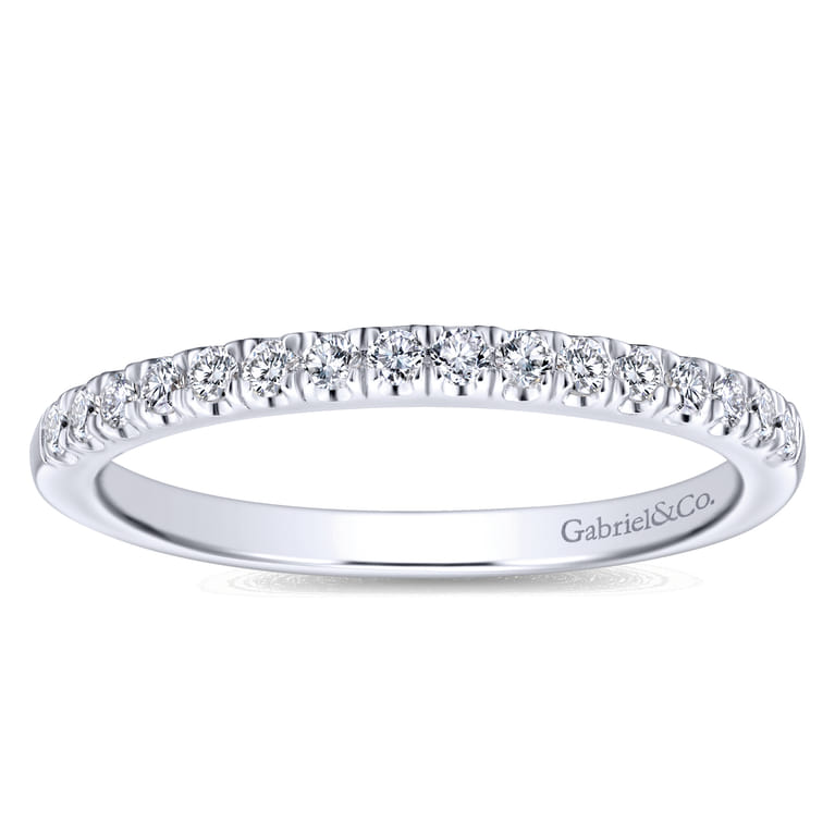 14K White Gold Matching Wedding Band - 0.2 ct - Shot 5