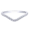 14K White Gold Matching Wedding Band - 0.16 ct