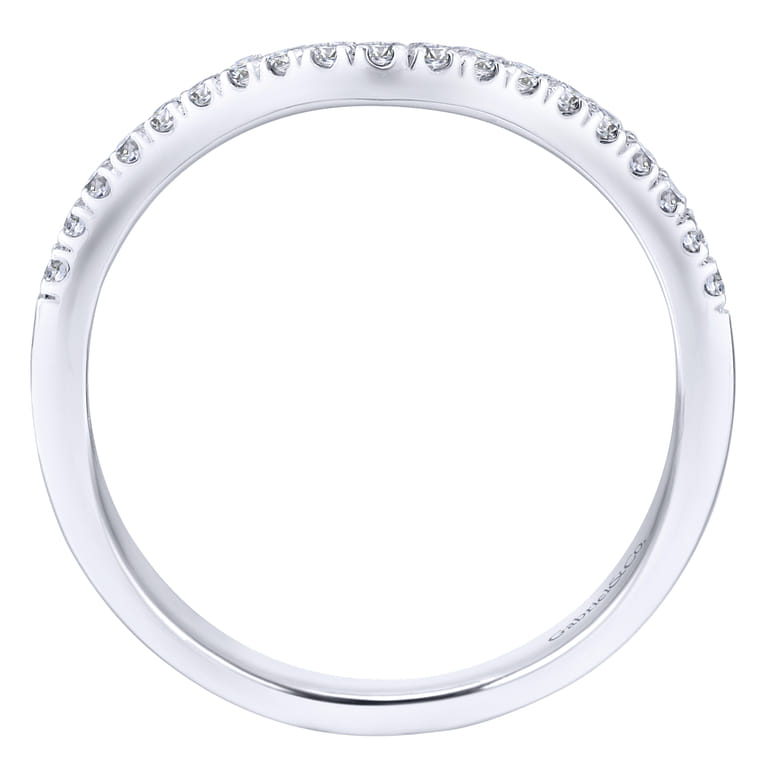14K White Gold Matching Wedding Band - 0.16 ct - Shot 2