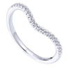 14K White Gold Matching Wedding Band - 0.16 ct