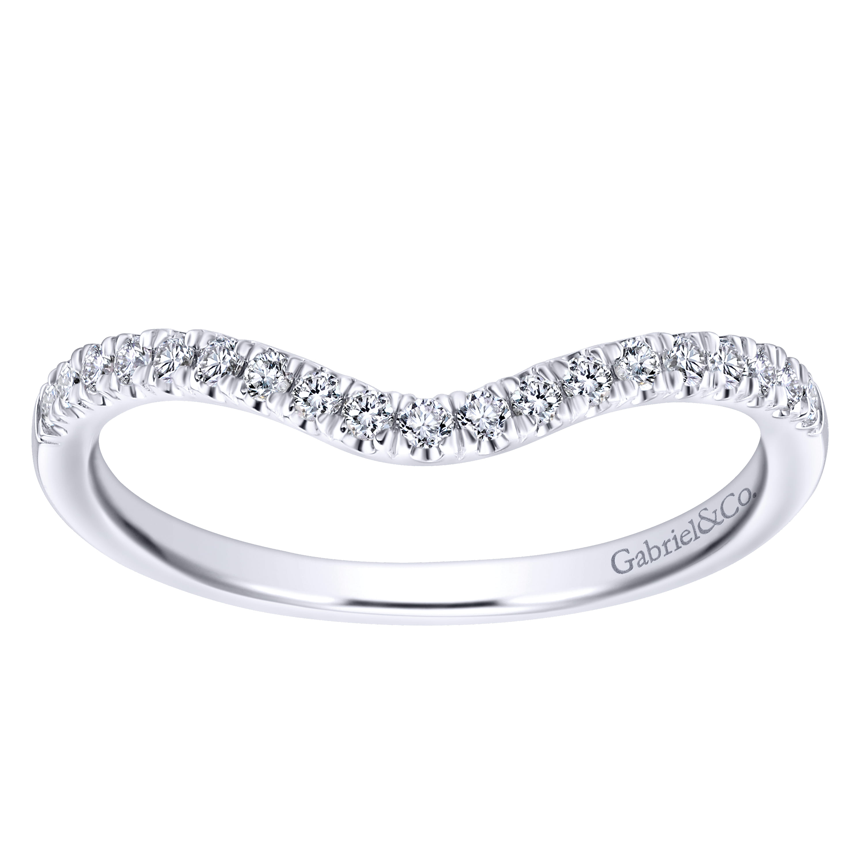 14K White Gold Matching Wedding Band - 0.16 ct - Shot 5