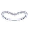 14K White Gold Matching Wedding Band - 0.16 ct
