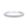 14K White Gold Matching Wedding Band - 0.19 ct
