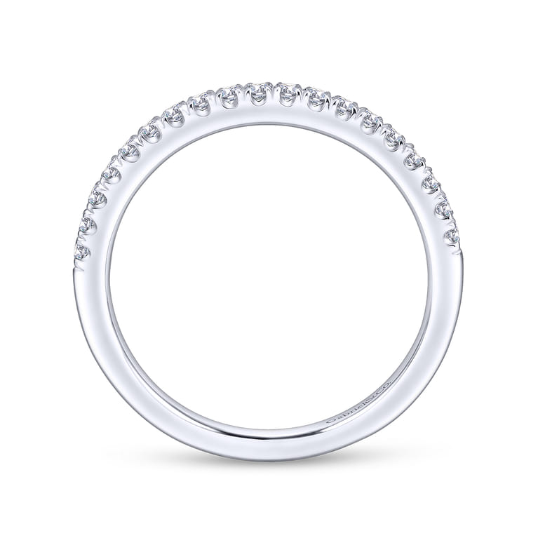 14K White Gold Matching Wedding Band - 0.19 ct - Shot 2