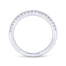 14K White Gold Matching Wedding Band - 0.19 ct