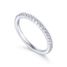 14K White Gold Matching Wedding Band - 0.19 ct