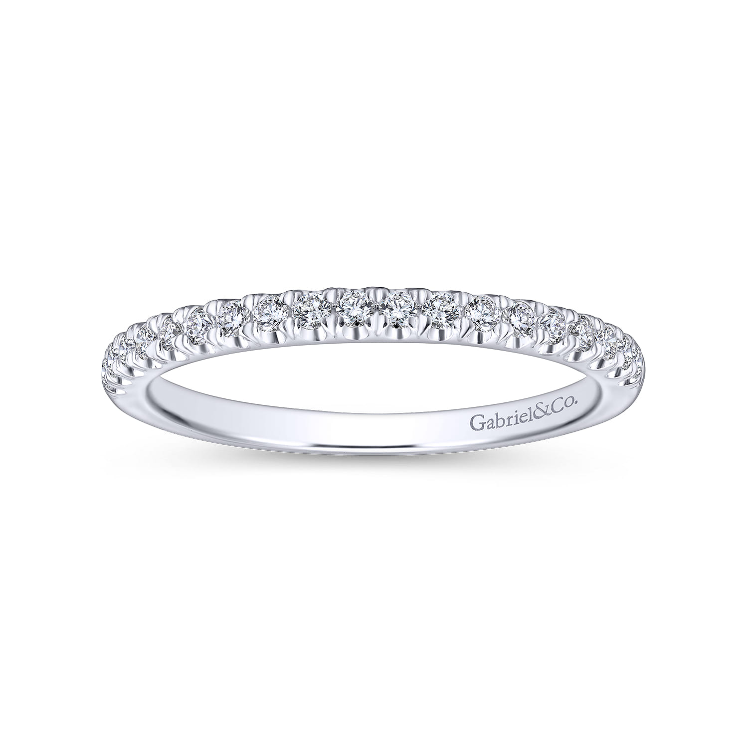 14K White Gold Matching Wedding Band - 0.19 ct - Shot 5