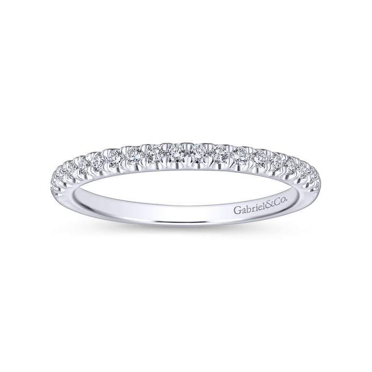 14K White Gold Matching Wedding Band - 0.19 ct - Shot 5