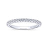 14K White Gold Matching Wedding Band - 0.19 ct