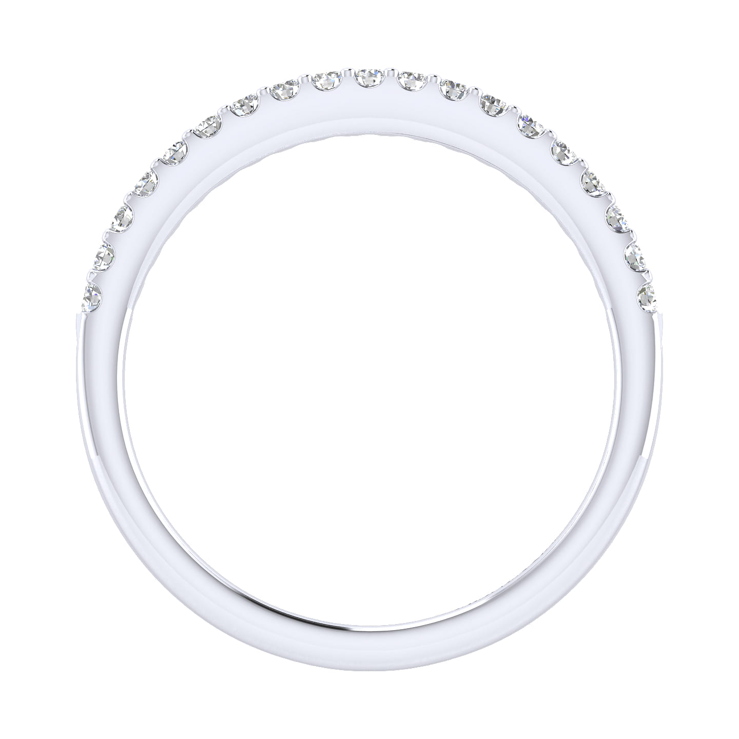 14K White Gold Matching Wedding Band - Shot 2
