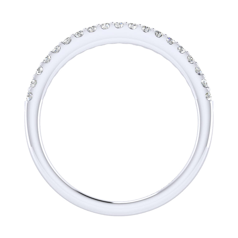 14K White Gold Matching Wedding Band - Shot 2