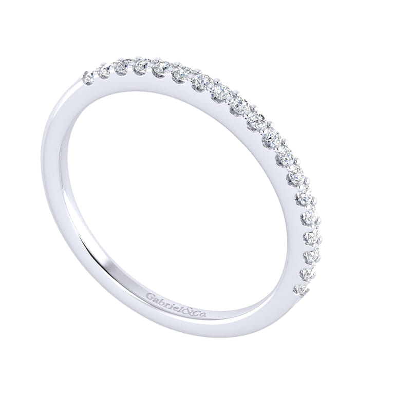 14K White Gold Matching Wedding Band - Shot 3