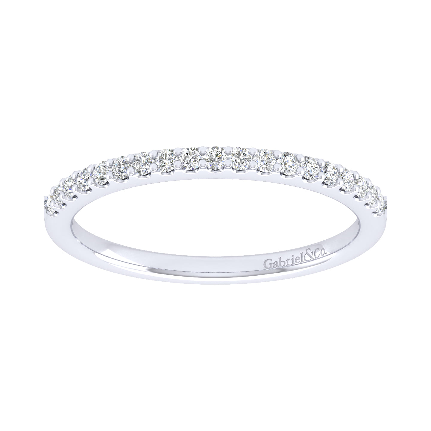 14K White Gold Matching Wedding Band - Shot 4