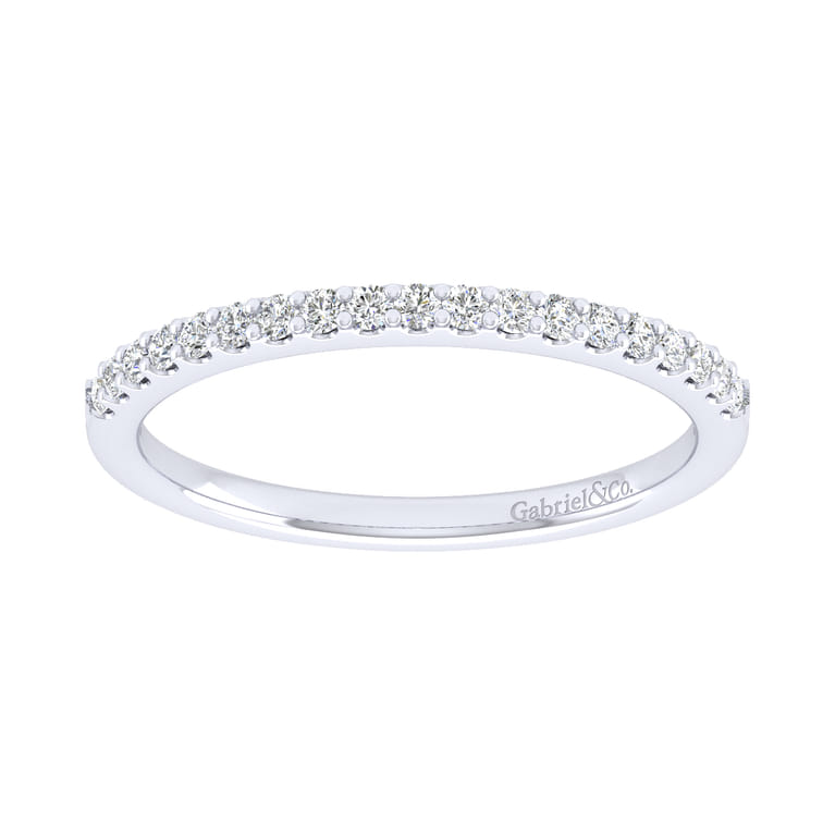 14K White Gold Matching Wedding Band - Shot 4