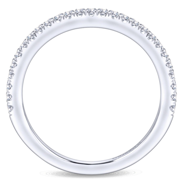 14K White Gold Matching Wedding Band - 0.22 ct - Shot 2