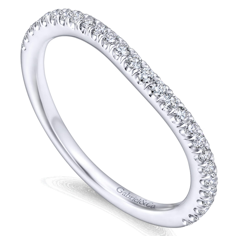 14K White Gold Matching Wedding Band - 0.22 ct - Shot 3