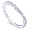 14K White Gold Matching Wedding Band - 0.22 ct