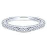 14K White Gold Matching Wedding Band - 0.14 ct