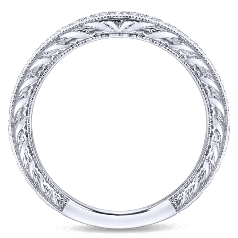 14K White Gold Matching Wedding Band - 0.14 ct - Shot 2