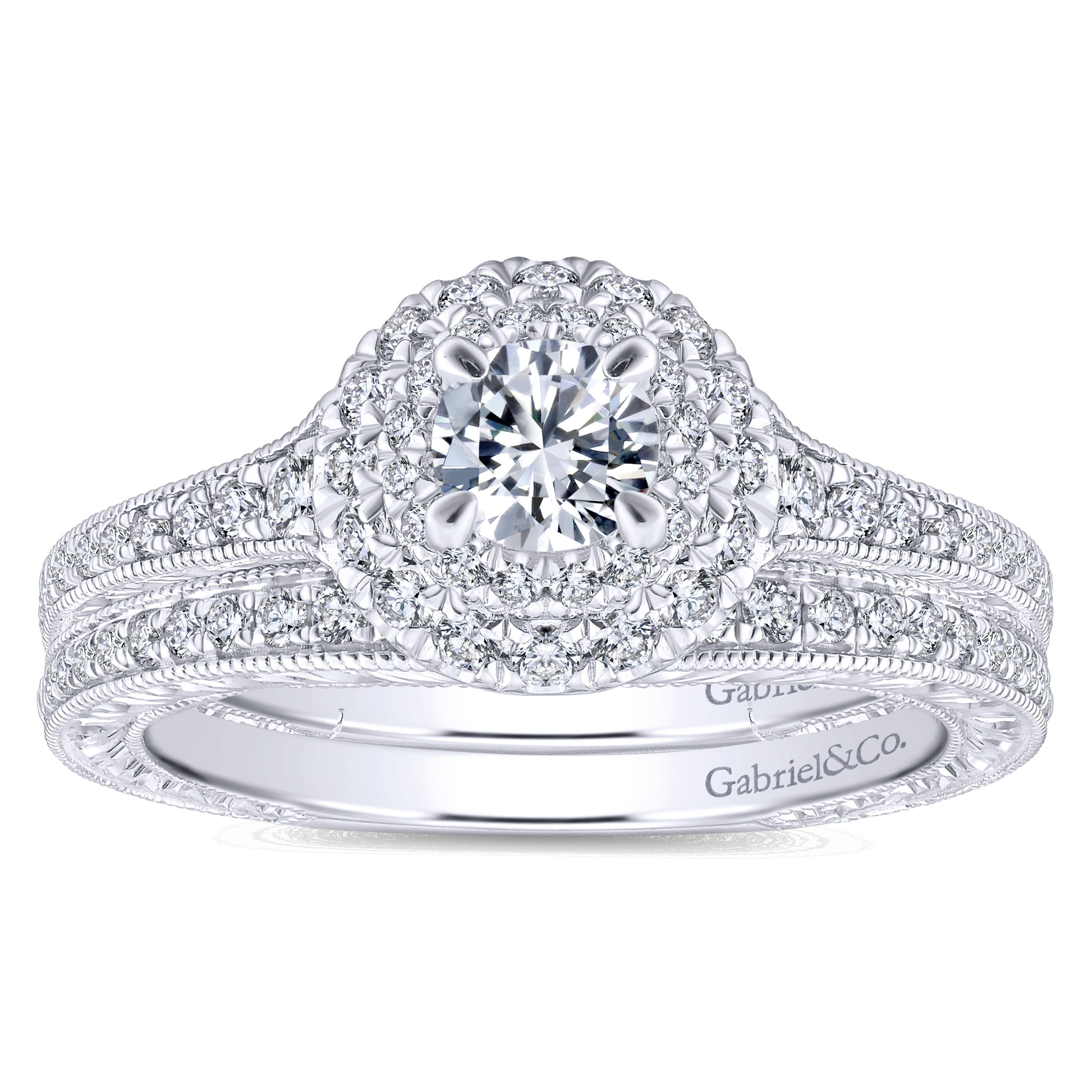 14K White Gold Matching Wedding Band - 0.14 ct - Shot 4