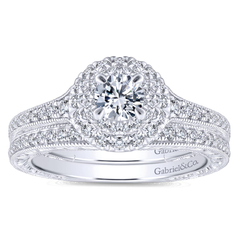 14K White Gold Matching Wedding Band - 0.14 ct - Shot 4