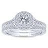 14K White Gold Matching Wedding Band - 0.14 ct