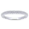 14K White Gold Matching Wedding Band - 0.14 ct