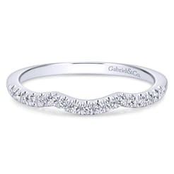 14K White Gold Matching Wedding Band