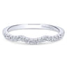 14K White Gold Matching Wedding Band - 0.14 ct
