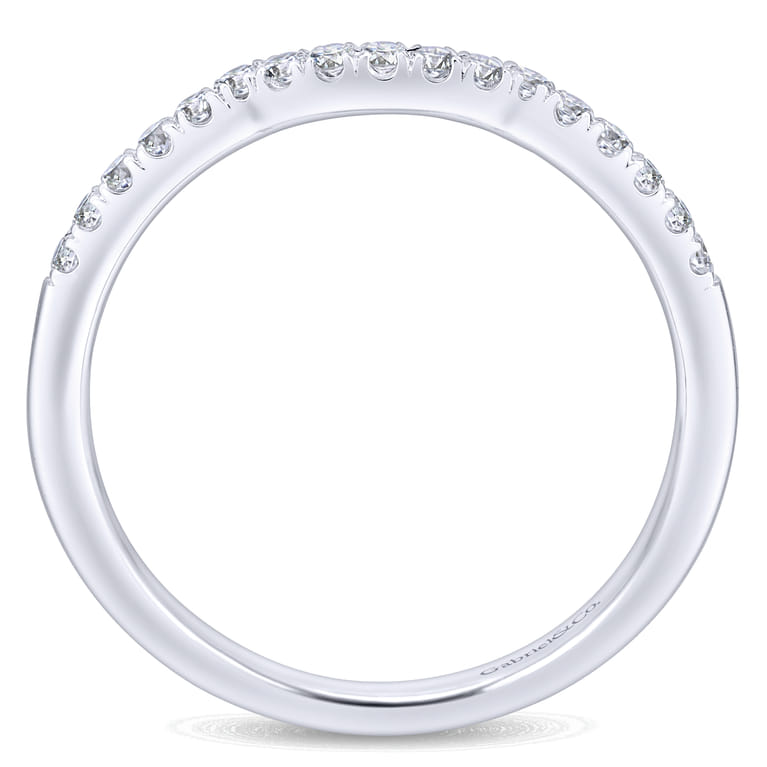 14K White Gold Matching Wedding Band - 0.14 ct - Shot 2