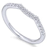 14K White Gold Matching Wedding Band - 0.14 ct