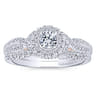 14K White Gold Matching Wedding Band - 0.14 ct