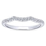 14K White Gold Matching Wedding Band - 0.14 ct