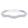 14K White Gold Matching Wedding Band - 0.17 ct