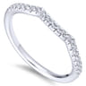 14K White Gold Matching Wedding Band - 0.17 ct