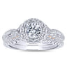 14K White Gold Matching Wedding Band - 0.17 ct